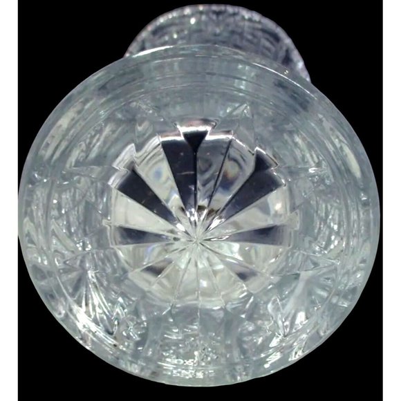 CRISTAL d'ARQUES France CHESNAY 10 3/4" Tall Lead Crystal Vase Blown Glass Disco - Picture 7 of 9